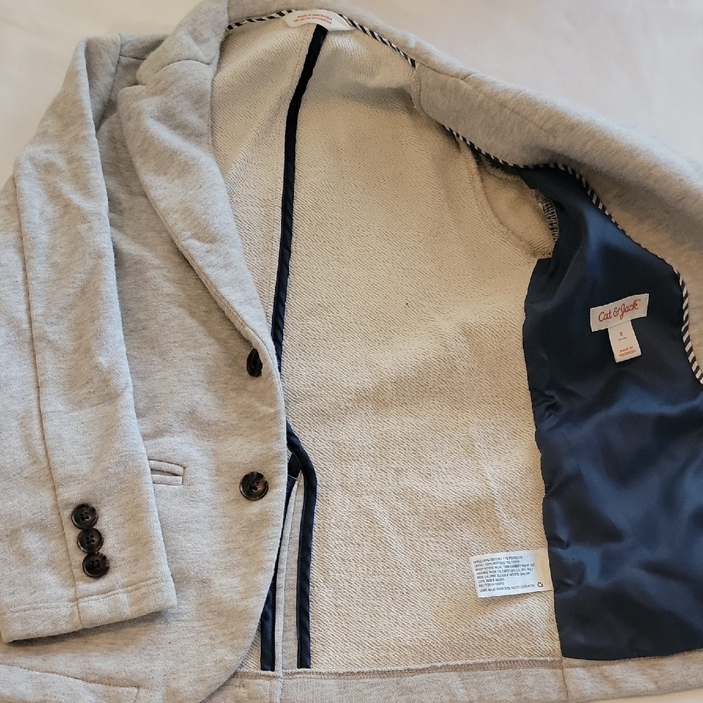 Gray Blazer with Black Buttons - Picture 3 of 3